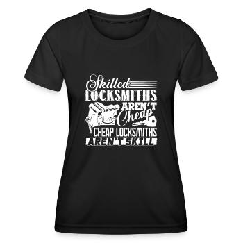 Locksmith Skilled Locksmiths Aren't Cheap - Women's Functional T-Shirt - black - Front - AI Model Female 172 light (172cm)