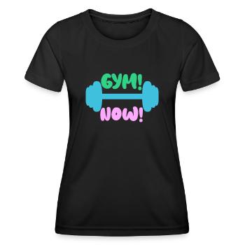 Fitness Gym Bodybuilding Bodybuilder - Women's Functional T-Shirt - black - Front - AI Model Female 172 light (172cm)