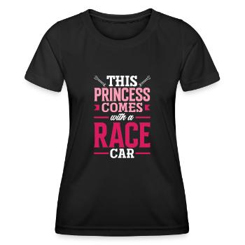 Lustiges Autorennen Auto Rennen Geschenk - Frauen Funktions-T-Shirt - Schwarz - Vorne - AI Model Female 172 light (172cm)