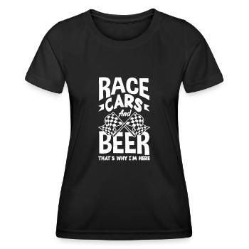 Lustiges Autorennen Auto Rennen Geschenk - Frauen Funktions-T-Shirt - Schwarz - Vorne - AI Model Female 172 light (172cm)