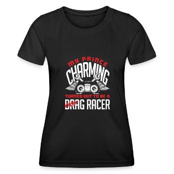 Lustiges Autorennen Auto Rennen Geschenk - Frauen Funktions-T-Shirt - Schwarz - Vorne - AI Model Female 172 light (172cm)