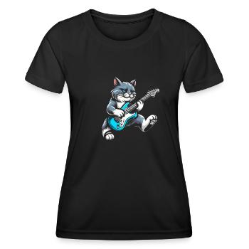 Electric Guitar Electric Guitar - Women's Functional T-Shirt - black - Front - AI Model Female 172 light (172cm)