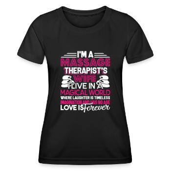 Massage Therapist Massage Therapist's Wife - Women's Functional T-Shirt - black - Front - AI Model Female 172 light (172cm)