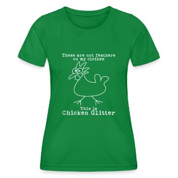 Chickens Farm Poultry Farmer Chicken - Women's Functional T-Shirt - kelly green - Front - AI Model Female 172 dark (172cm)