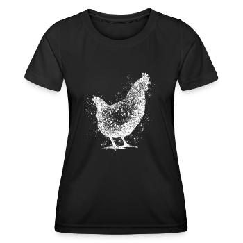 Chicken Farm Poultry Farmer Chickens - Frauen Funktions-T-Shirt - Schwarz - Vorne - AI Model Female 172 light (172cm)
