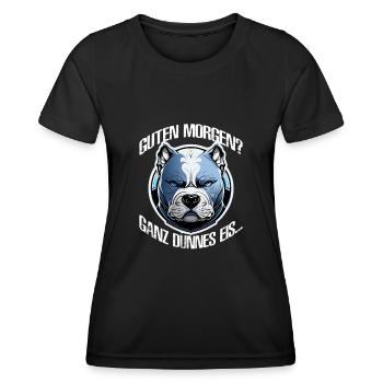Hund Spruch Geschenkidee Sarkastisch - Frauen Funktions-T-Shirt - Schwarz - Vorne - AI Model Female 172 light (172cm)