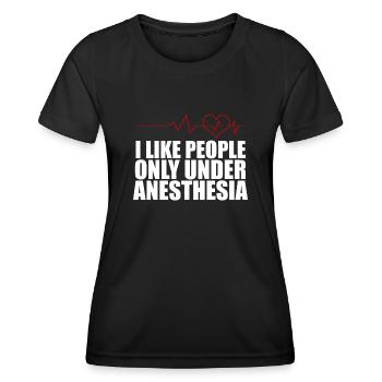 Doctor Hospital Nurse Anesthetist - Women's Functional T-Shirt - black - Front - AI Model Female 172 light (172cm)