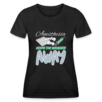 Anesthetist Doctor Nurse Hospital - Women's Functional T-Shirt - black - Front - AI Model Female 172 light (172cm)
