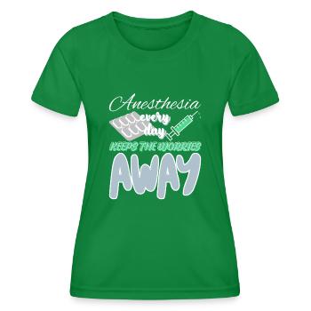 Médecin anesthésiste Infirmière Hôpital - T-shirt sport Femme - vert - Devant - AI Model Female 172 dark (172cm)