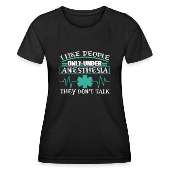 Anesthetist Nurse Doctor Hospital - Women's Functional T-Shirt - black - Front - AI Model Female 172 light (172cm)