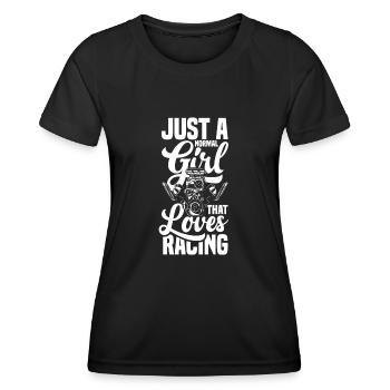 Lustiges Autorennen Auto Rennen Geschenk - Frauen Funktions-T-Shirt - Schwarz - Vorne - AI Model Female 172 light (172cm)