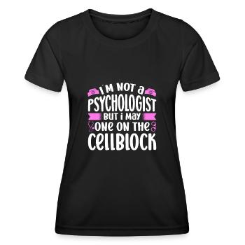 Infirmière correctionnelle Je ne suis pas psychologue Cadeaux - T-shirt sport Femme - noir - Devant - AI Model Female 172 light (172cm)