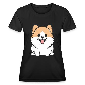 Spitz - Frauen Funktions-T-Shirt - Schwarz - Vorne - AI Model Female 172 light (172cm)