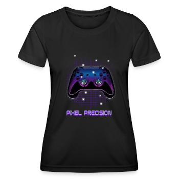 Gamers Video Gaming Geek Console Game Controller - Frauen Funktions-T-Shirt - Schwarz - Vorne - AI Model Female 172 light (172cm)