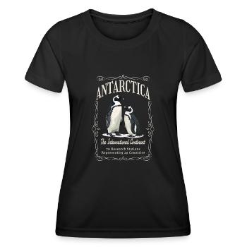 Antarctique - Le continent international - T-shirt sport Femme - noir - Devant - AI Model Female 172 light (172cm)