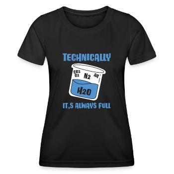 Technically, it's always crowded - - Women's Functional T-Shirt - black - Front - AI Model Female 172 light (172cm)