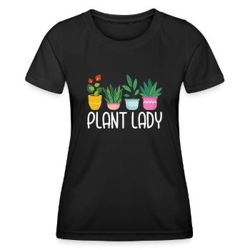 Plant Lady Funny Gardening Lover Pot Head Plant - Women's Functional T-Shirt - black - Front - AI Model Female 172 light (172cm)