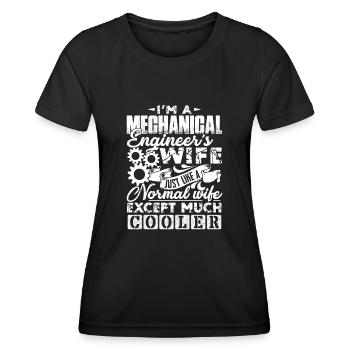 Mechanical Engineer's Wife Is Cooler - Women's Functional T-Shirt - black - Front - AI Model Female 172 light (172cm)