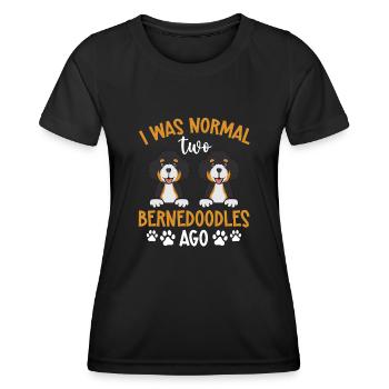 Bernedoodle Dog - Women's Functional T-Shirt - black - Front - AI Model Female 172 light (172cm)