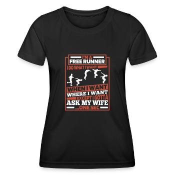Parkour - Women's Functional T-Shirt - black - Front - AI Model Female 172 light (172cm)
