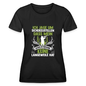 Hunting Hunting Deer Hunting Wild Boar Hunting Hunter - Women's Functional T-Shirt - black - Front - AI Model Female 172 light (172cm)