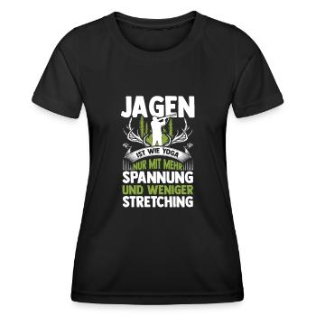Hunting Hunting Deer Hunting Wild Boar Hunting Hunter - Women's Functional T-Shirt - black - Front - AI Model Female 172 light (172cm)