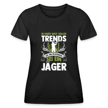Hunting Hunting Deer Hunting Wild Boar Hunting Hunter - Women's Functional T-Shirt - black - Front - AI Model Female 172 light (172cm)