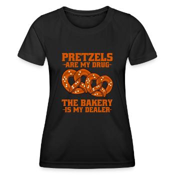 Pretzels Pretzel - Frauen Funktions-T-Shirt - Schwarz - Vorne - AI Model Female 172 light (172cm)