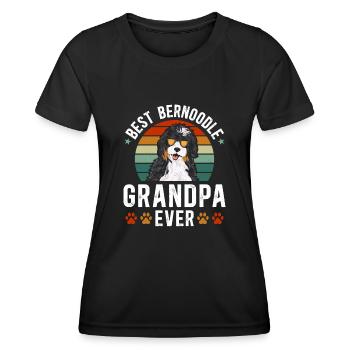 Bernedoodle Dog - Women's Functional T-Shirt - black - Front - AI Model Female 172 light (172cm)