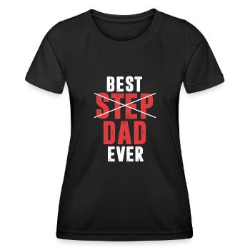 Bester Stiefvater aller Zeiten Stiefvater - Frauen Funktions-T-Shirt - Schwarz - Vorne - AI Model Female 172 light (172cm)