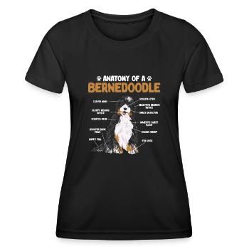 Bernedoodle Dog - Women's Functional T-Shirt - black - Front - AI Model Female 172 light (172cm)