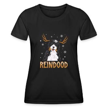 Chien Bernedoodle - T-shirt sport Femme - noir - Devant - AI Model Female 172 light (172cm)