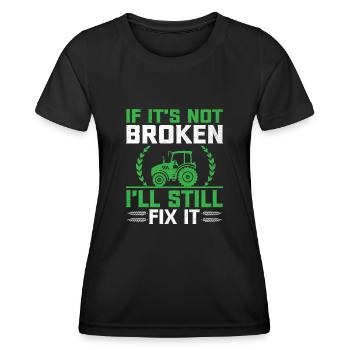 Landwirtschaftsmechaniker Lustige Traktormechaniker Bauernhof - Frauen Funktions-T-Shirt - Schwarz - Vorne - AI Model Female 172 light (172cm)