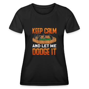 Ballon Dodgeball Hexagon Pit Sports Gaga - T-shirt sport Femme - noir - Devant - AI Model Female 172 light (172cm)