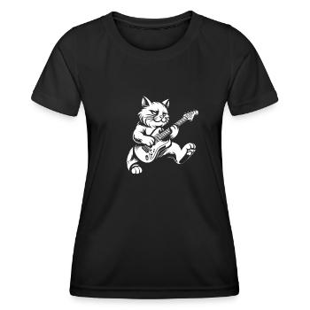 Electric Guitar Electric Guitar - Women's Functional T-Shirt - black - Front - AI Model Female 172 light (172cm)