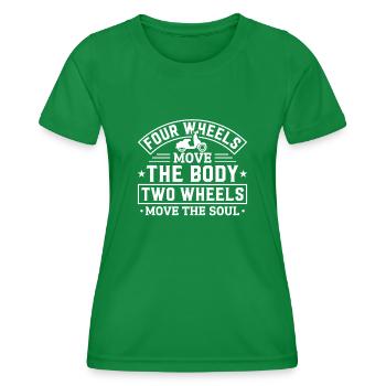 Trottinette - T-shirt sport Femme - vert - Devant - AI Model Female 172 dark (172cm)