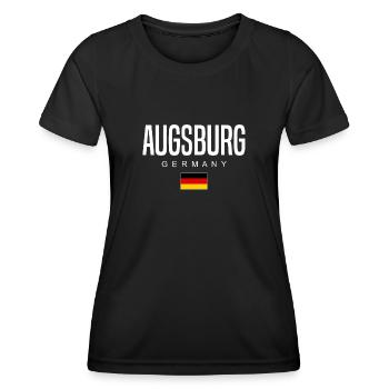 Augsburg - Frauen Funktions-T-Shirt - Schwarz - Vorne - AI Model Female 172 light (172cm)