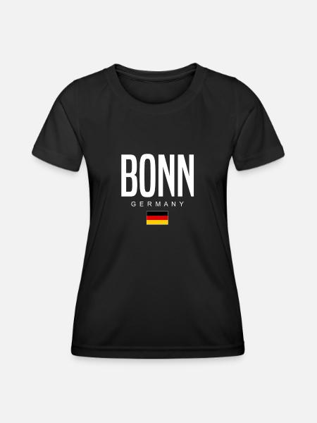 Bonn - Frauen Funktions-T-Shirt - Schwarz