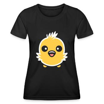 poussin - T-shirt sport Femme - noir - Devant - AI Model Female 172 light (172cm)