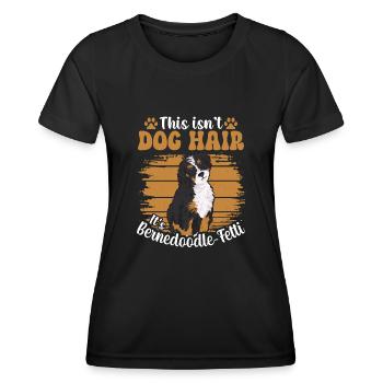 Chien Bernedoodle - T-shirt sport Femme - noir - Devant - AI Model Female 172 light (172cm)