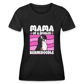Chien Bernedoodle - T-shirt sport Femme - noir - Devant - AI Model Female 172 light (172cm)