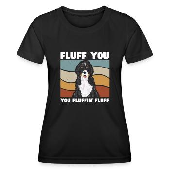 Chien Bernedoodle - T-shirt sport Femme - noir - Devant - AI Model Female 172 light (172cm)