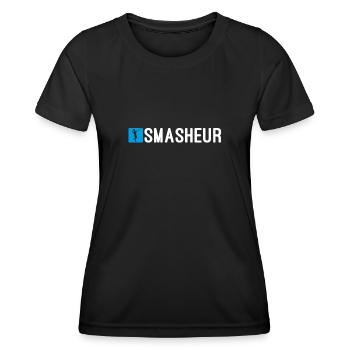 Smasheur. Pour les joueurs de Padel qui smash - T-shirt sport Femme - noir - Devant - AI Model Female 172 light (172cm)