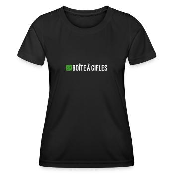 Boite a gifles. Pour les fans de rugby, de bagarre - T-shirt sport Femme - noir - Devant - AI Model Female 172 light (172cm)
