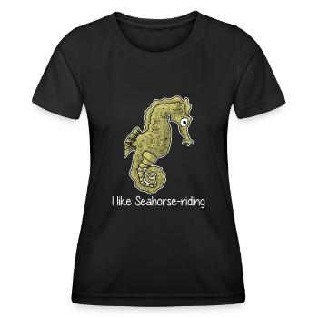Hippocampe Hippocampe Plage des Hippocampes - T-shirt sport Femme - noir - Devant - AI Model Female 172 light (172cm)