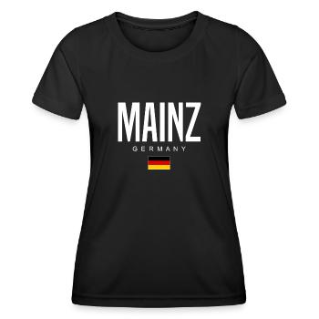 Mainz - Frauen Funktions-T-Shirt - Schwarz - Vorne - AI Model Female 172 light (172cm)