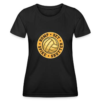Volleyball Volleyballer - Frauen Funktions-T-Shirt - Schwarz - Vorne - AI Model Female 172 light (172cm)