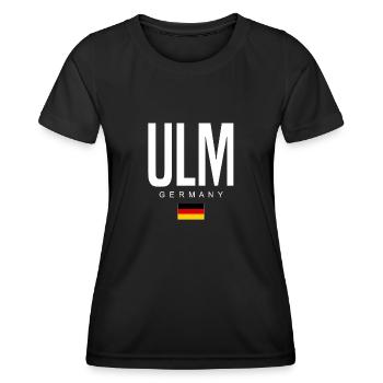 Ulm - Frauen Funktions-T-Shirt - Schwarz - Vorne - AI Model Female 172 light (172cm)