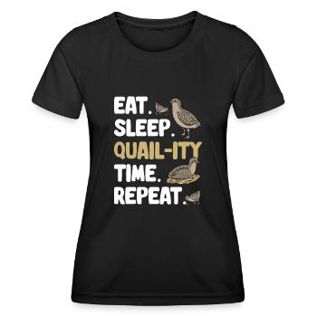 Quail Bird - Women's Functional T-Shirt - black - Front - AI Model Female 172 light (172cm)