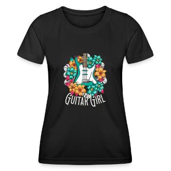 Electric Guitar Electric Guitar Guitar Girl - Women's Functional T-Shirt - black - Front - AI Model Female 172 light (172cm)